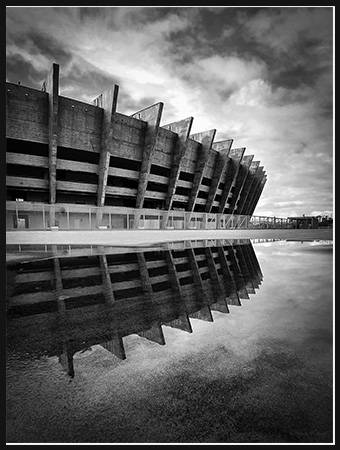 Estádio Mineirão - quadro decorativo - preto e branco